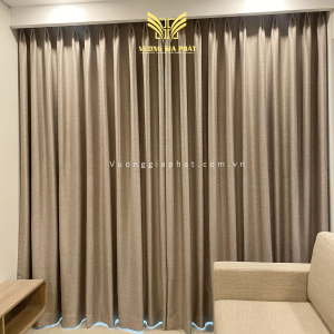 Rèm Vải 2 Lớp Màu Xám 028