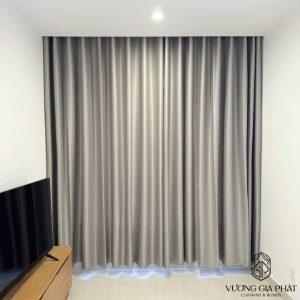 Alternative view of Rèm Vải 2 Lớp Màu Xám Cản Sáng Cho Phòng Khách