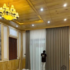 Alternative view of Rèm Vải 2 Lớp Màu Nâu Cao Cấp Chống Nắng
