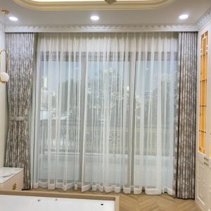 Rèm vải hai lớp nhập khẩu cao cấp dành cho nhà phố