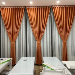 Rèm vải 2 lớp cho Spa