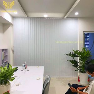 Rèm Lá Dọc Màu Trắng Xám Trơn 026