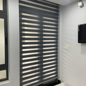 Rèm cầu vồng Hàn Quốc cho phòng khách màu xám