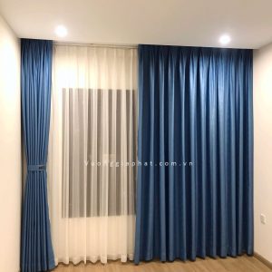 Rèm Vải Chống Nắng Màu Xanh Dương 030