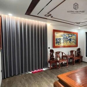 Rèm Vải Depo Nhật – Tông Màu Xám Đậm