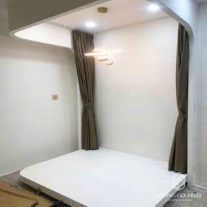 Rèm vải ngăn phòng giúp không gian kín đáo
