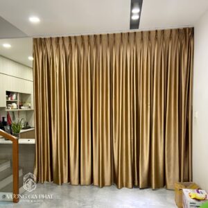 Rèm vải ngăn phòng giúp không gian kín đáo