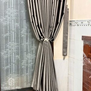 Rèm vải kết hợp lắp bèo 1 lớp cản nắng tự nhiên